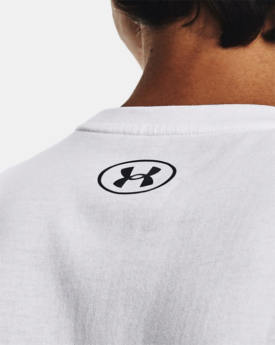 เสื้อกล้าม UA Sportstyle Left Chest Cut-Off สำหรับผู้ชาย in White image number 4